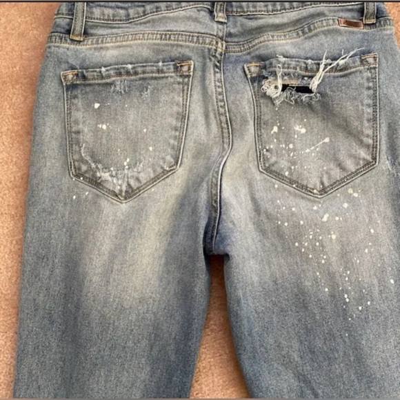 KanCan Estilo Distressed paint splatter Jeans SZ 3/25 excellent preloved stretch - Picture 7 of 7